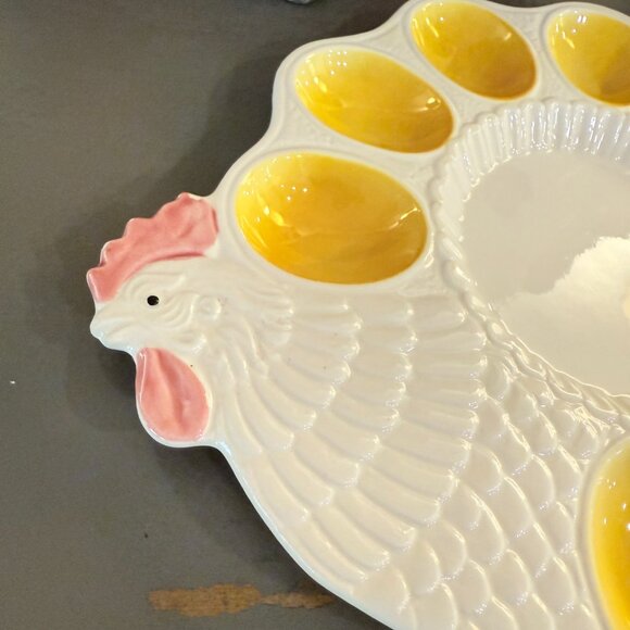 Vintage Ceramic Chicken Egg Platter - Picture 6 of 9